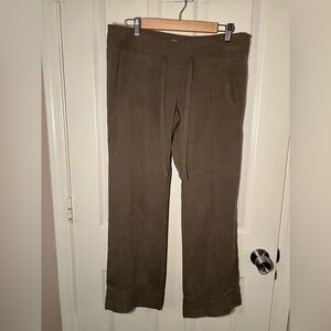 Guess Women's Silk Brown Straight Leg Pants 100% Silk